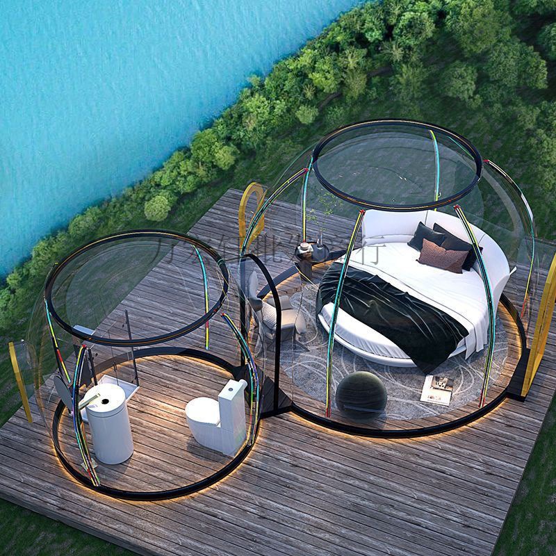 网红pc星空房泡泡屋户外民宿透明帐篷玻璃阳光外餐厅别墅移动