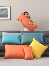长方形亚麻客厅沙发抱枕枕头靠枕套罩咕臣靠背垫床头大靠垫不含芯