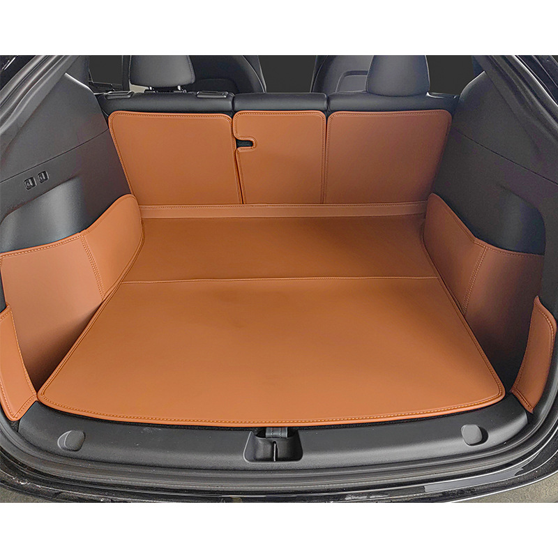 Applicable to Tesla Foot Mat Model 3/Y New 360 Fully Surrounded Foot Mat Car Leather Front Trunk Mat