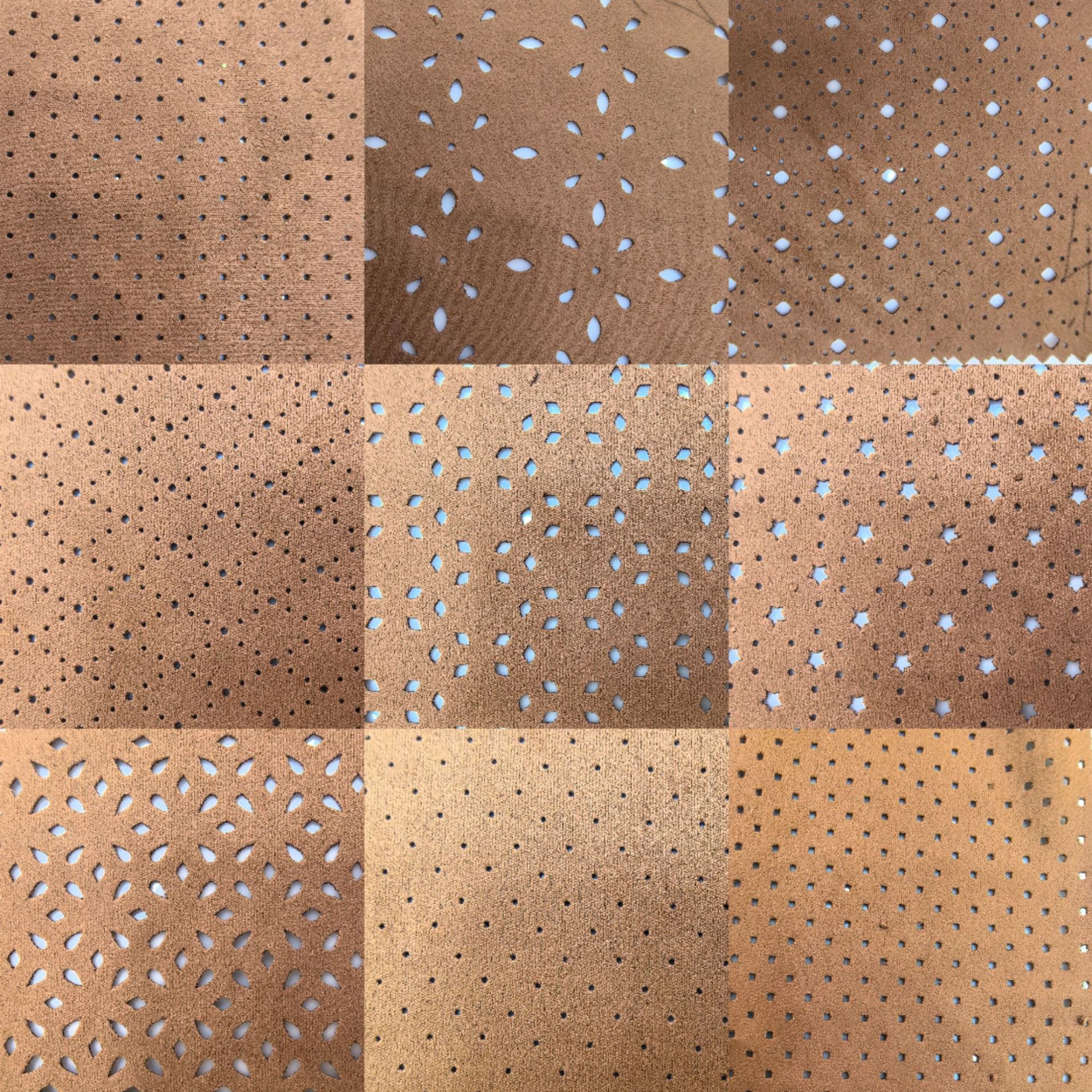 冲孔激光烧花麂皮绒镂空披肩裙子面料镂空时尚仿皮镂空连衣裙外套