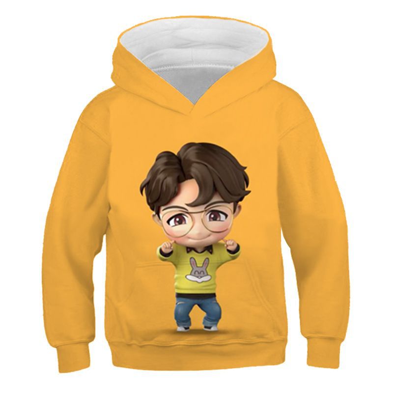 源头厂家秋冬款卡通动漫q版少年团3d数码印花儿童卫衣可来图d制