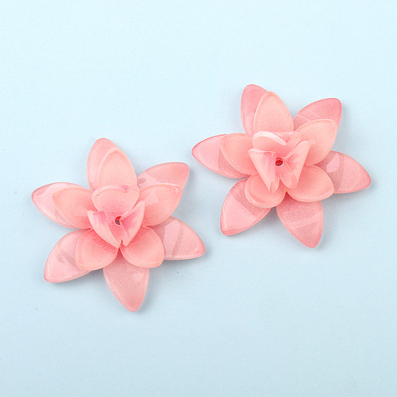 Lotus Lotus Leaf Heat Shrinkable Sheet Small Night Lamp Flower DIY Ornament Accessories Hairpin Hairware Handmade Material Wholesale