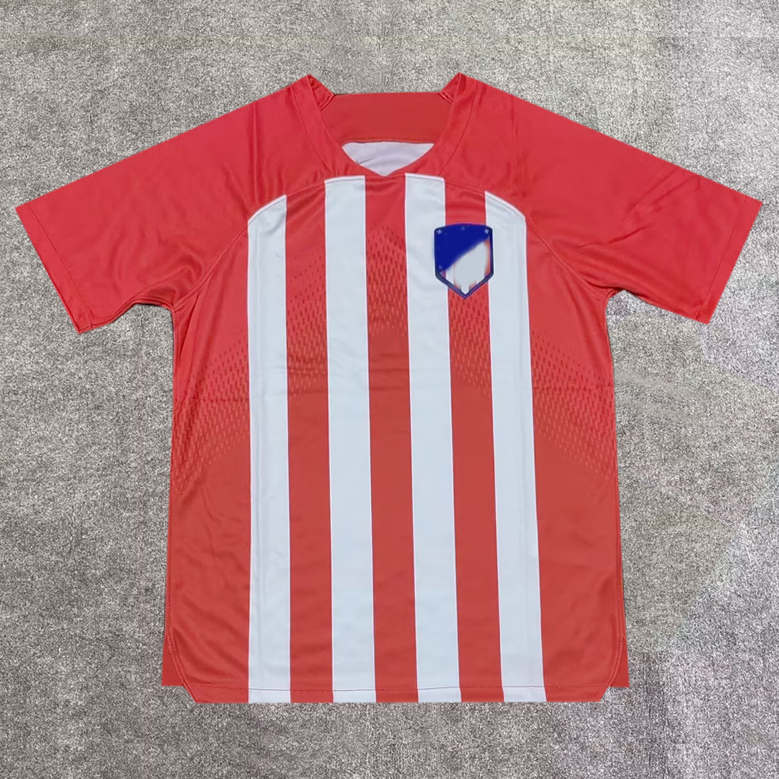 23-24马竞主场球衣短袖成人足球服泰版红色比赛服单件一件代发