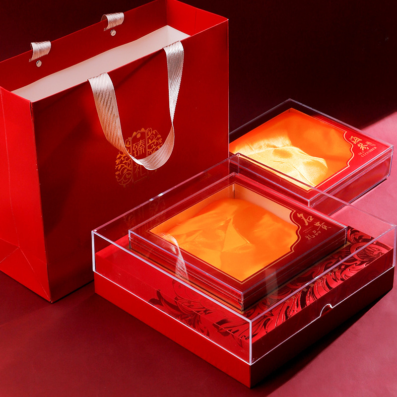 亚克力水晶盒名贵通用礼品盒正方形石斛花旗参包装盒海参礼盒定制