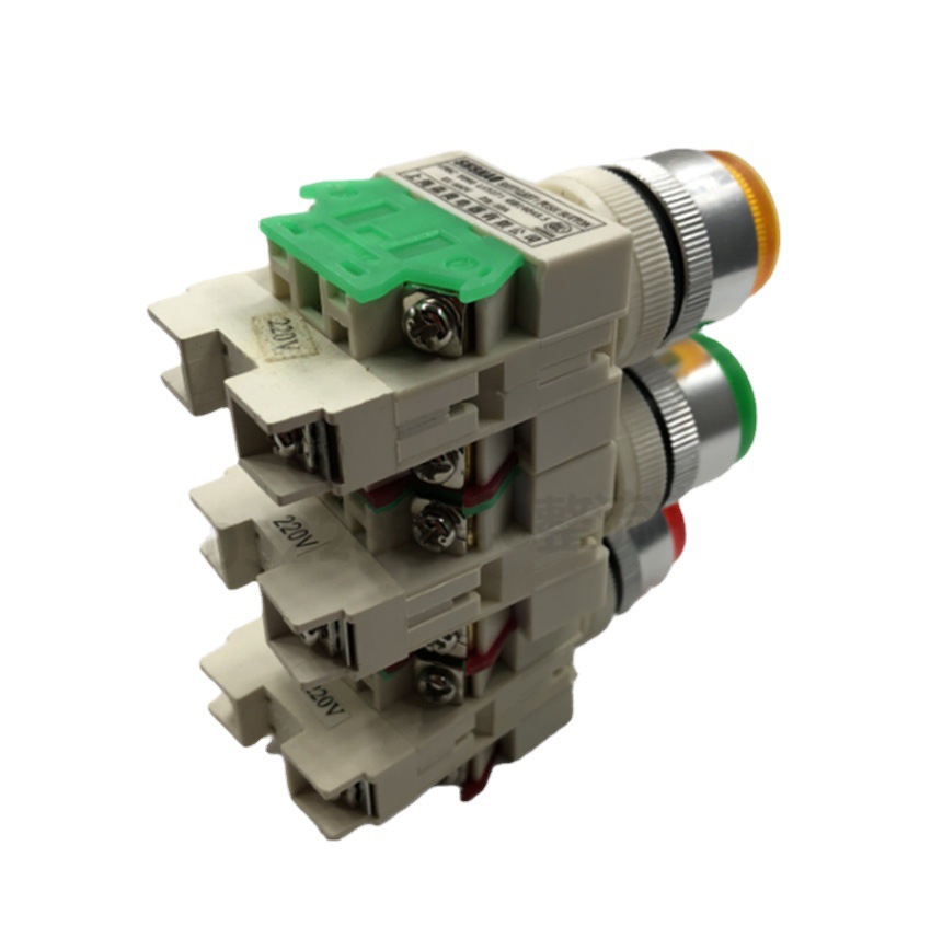 上海森奥say7-a/y090/lay7-11d/11dzs按钮开关带灯自复位自锁22mm