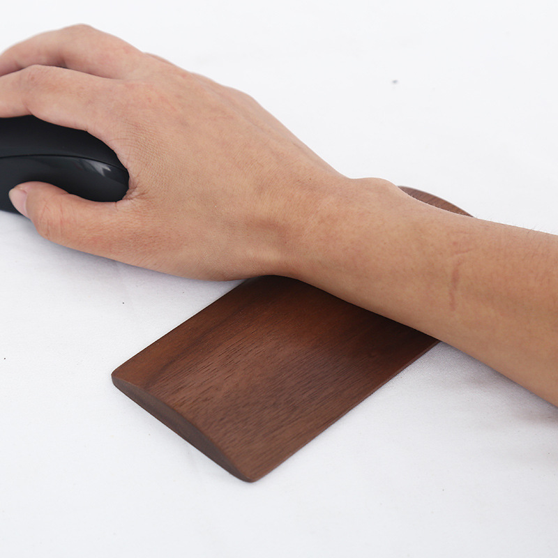 黑胡桃木鼠标手托 创意木制护腕鼠标键盘手托 款式多样支持定制