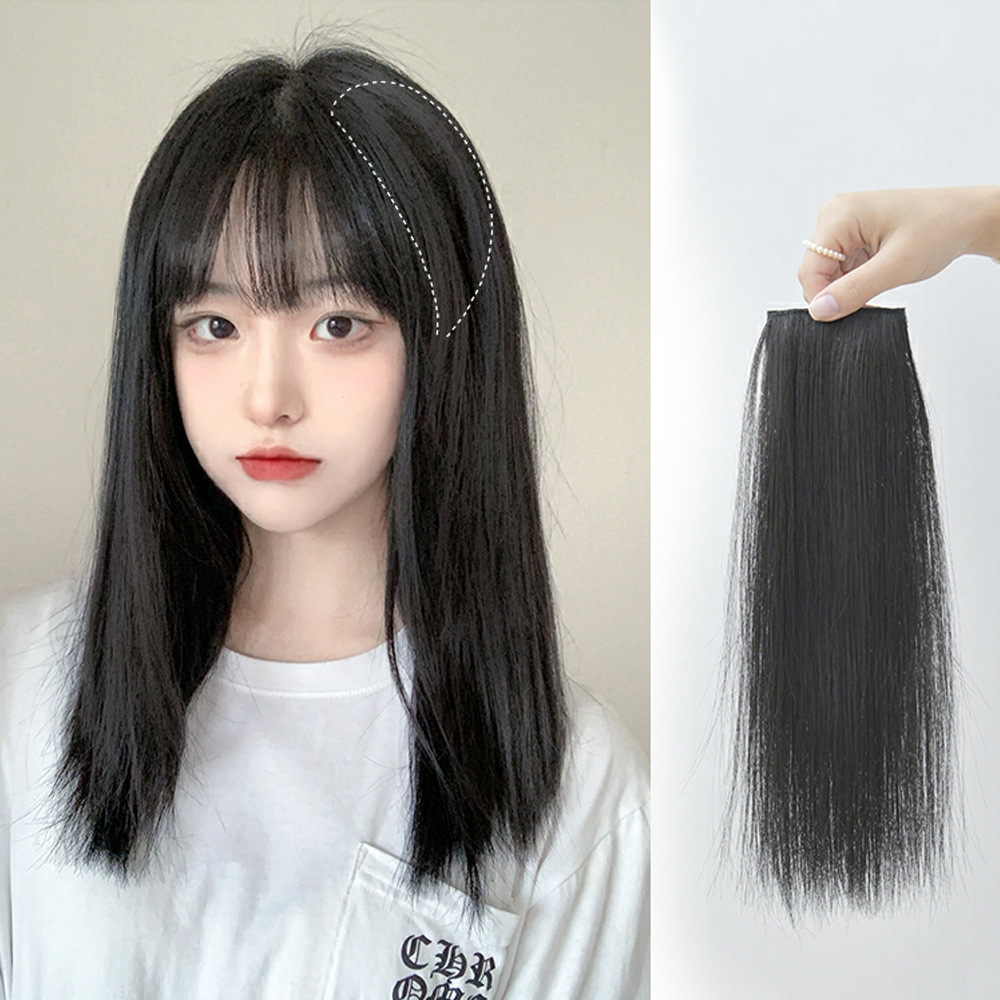 真人发隐形接发片假发女自然接发垫发片一片式假发贴片垫发根批发