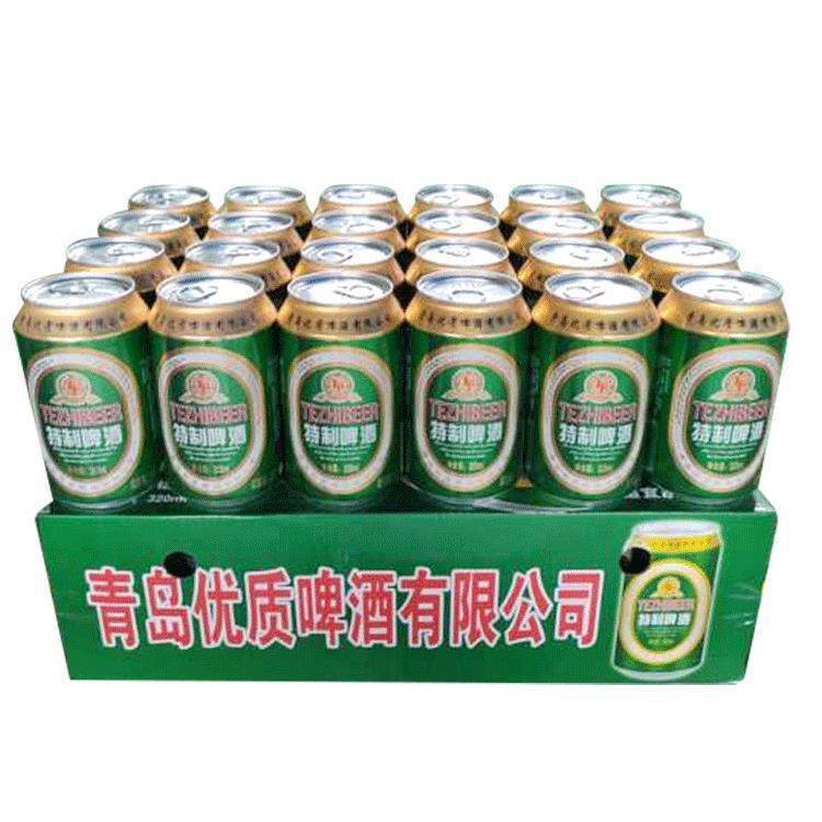 青岛风味优质特制啤酒特产320ml*24罐整箱小麦啤酒绿特制啤酒包邮