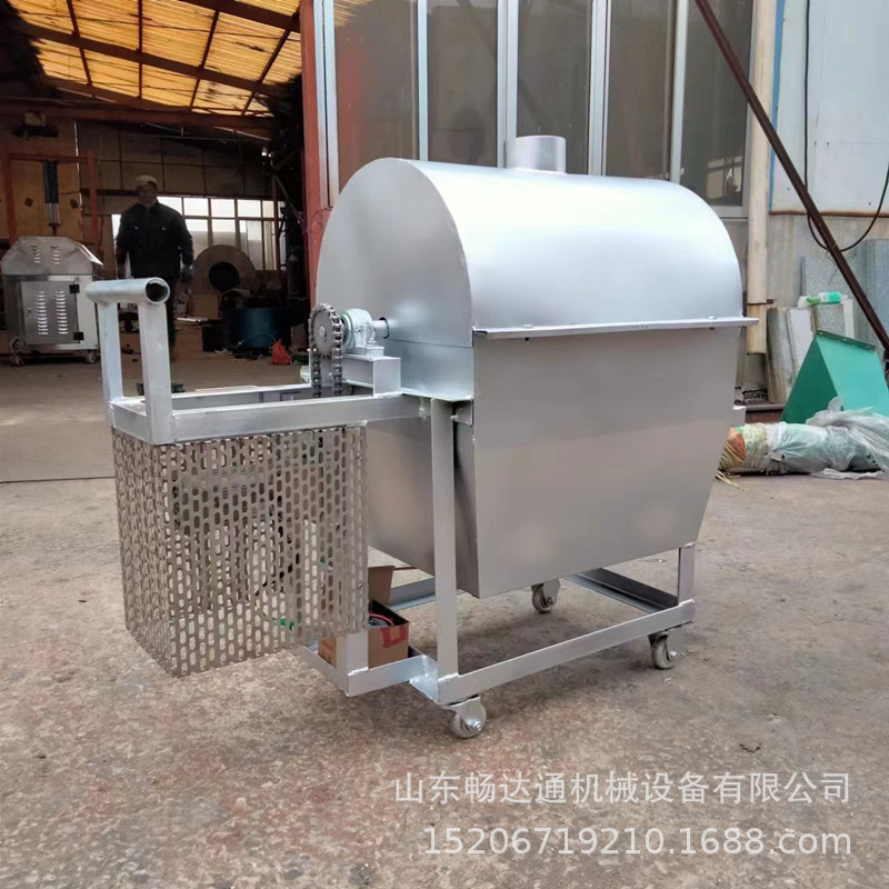 全自动滚筒五香花生炒货机 黄豆菜籽板栗炒锅 胡麻籽辣椒炒料机