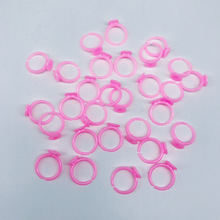 儿童塑料戒指圈粉色戒指托粉色手工戒指底手指托diy材料饰品配件