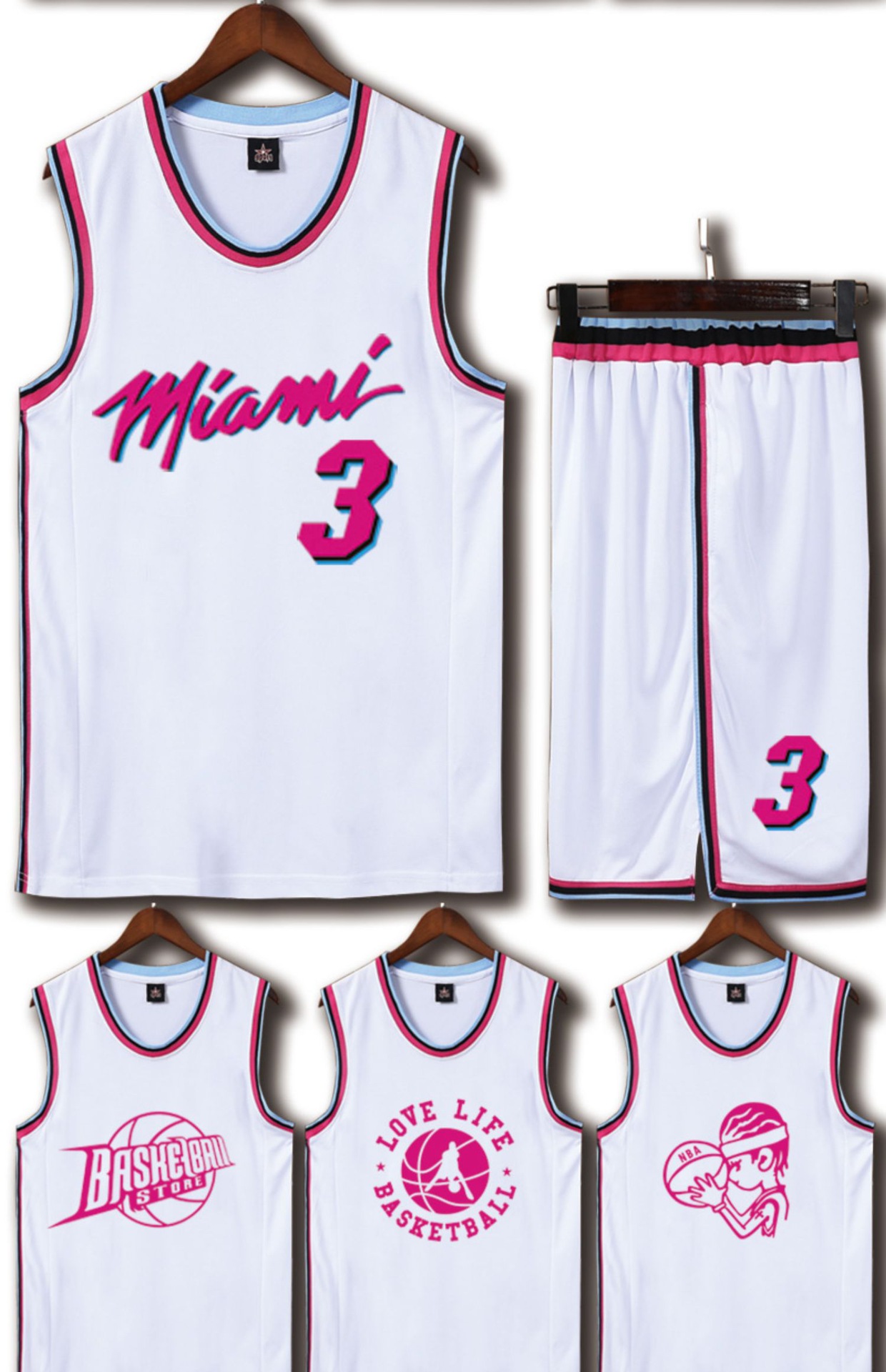 热火队篮球服套装韦德球衣22号巴特勒学生男女队服儿童训练服印制