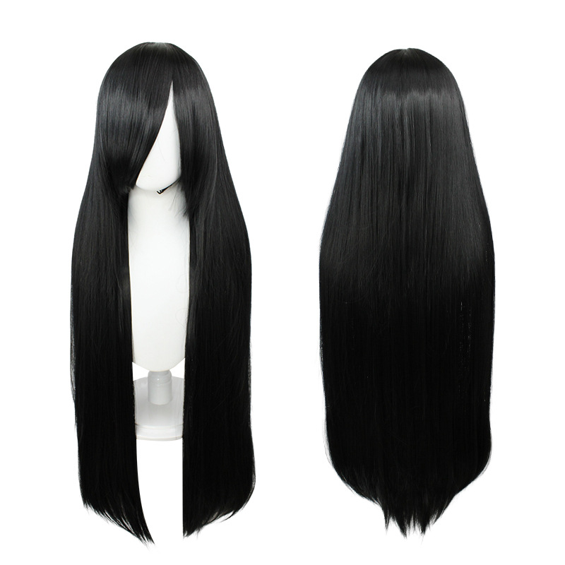 Beautiful Cartoon Universal Wig Mao Niang Cos Modeling High-Temperature Fiber Simulation Color Long Hair Silk Bangs Headgear Wholesale