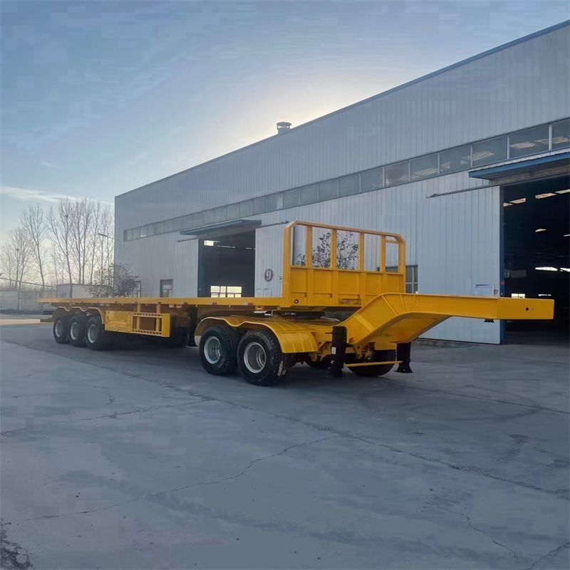 全挂车外蒙狼狈全挂车重型出口平板半挂车骨架半挂车