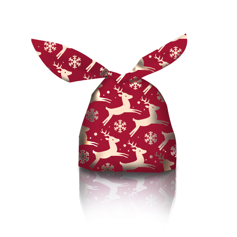 New Original Christmas Rabbit Bag Snowflake Crisp Nougat Packing Bag Cookies Rabbit Ear Bag Baking
