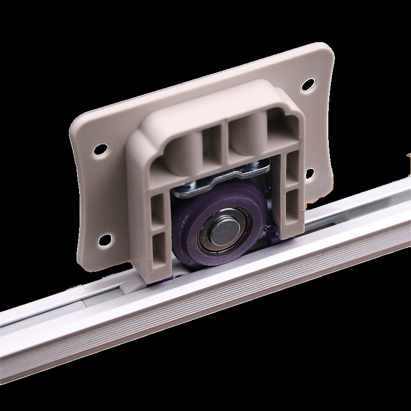 家具衣柜实木移门滑轮吊滑吊柜轨道壁柜移门滑轮轨道带阻尼缓冲轮