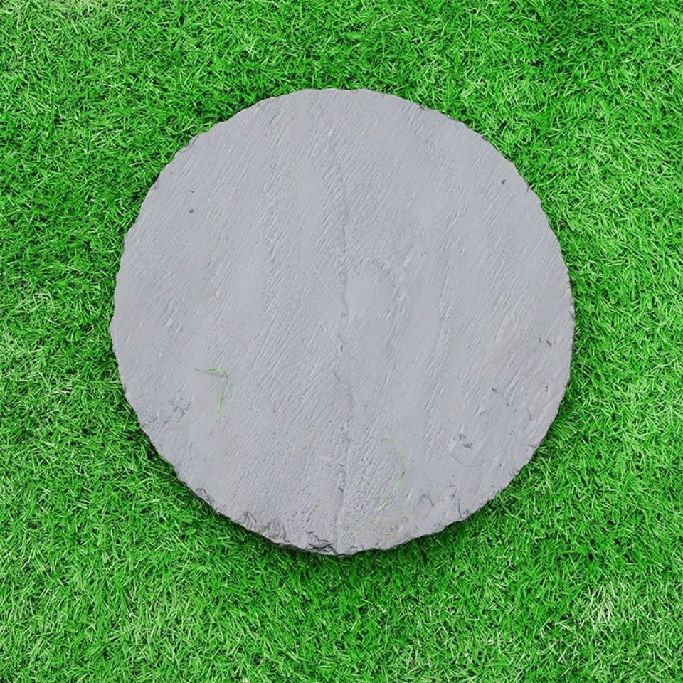 庭院花园草坪垫脚石锈色青石板脚踏石防滑圆形汀步石天然铺路地砖