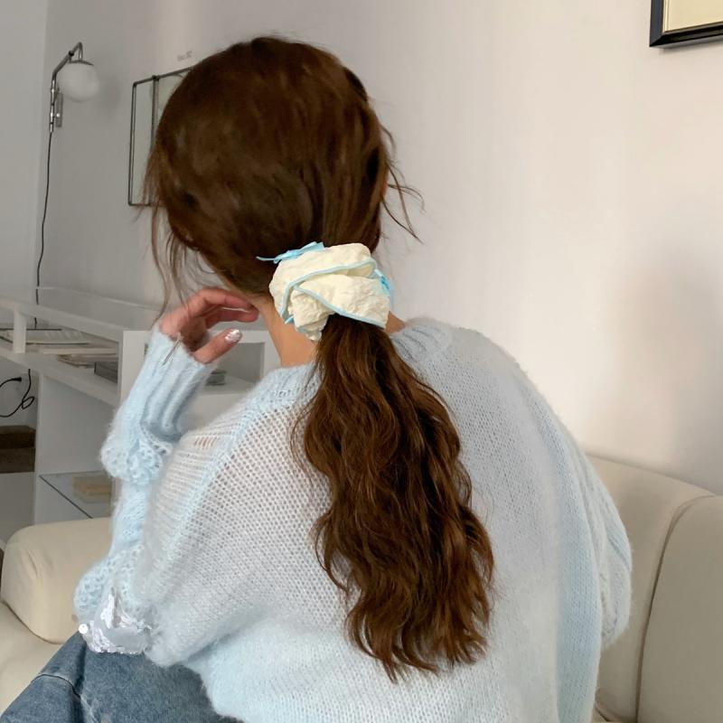 Gentle Classic Style Bow Hair Rope Sweet Temperament Hair Band Large Intestine Ring Headband Bun Hair Ornament 2023 Spring