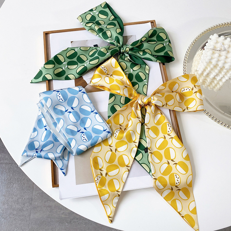 丝巾百搭发带女绑发复古丝带秋冬季系腰长条飘带扎头发蝴蝶结头饰