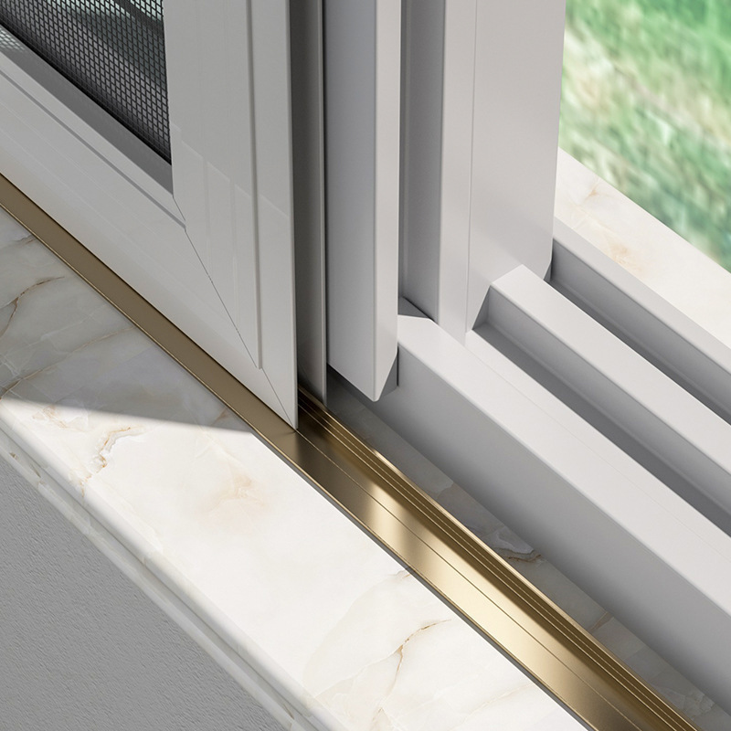 纱窗轨道纱门推拉滑轨道加装纱窗网铝合金塑钢防蚊门窗配件型材