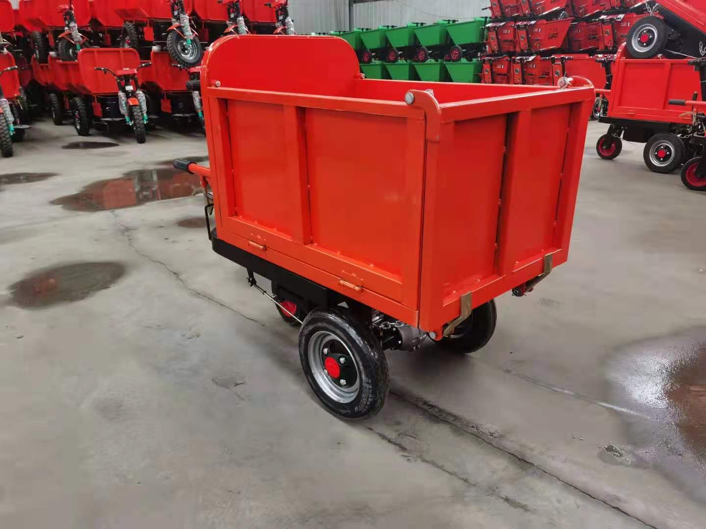 建筑运输三轮车 手推式电动三轮拉货车农用翻斗三轮车