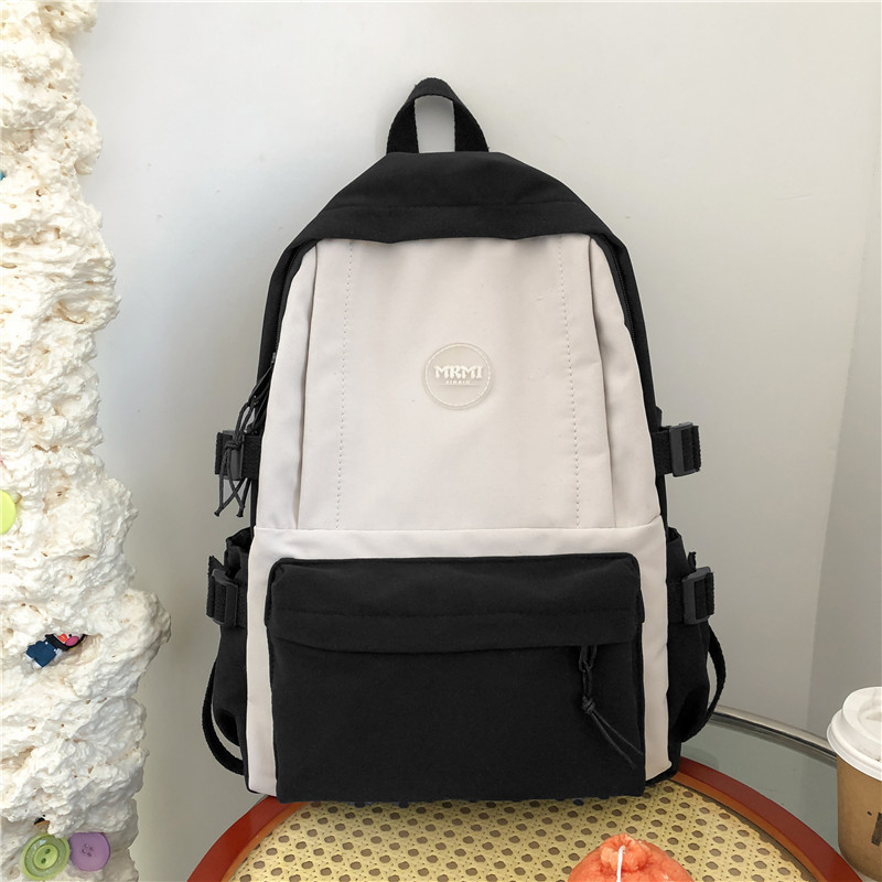 Cross-Border Women's Bag 2022 New Fashion Fresh Sweet Backpack for Girls Junior High School Students Soft Surface Schoolbag