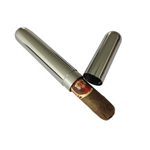 【念一】现货加厚不锈钢单雪茄保护套圆雪茄筒烟具随身便携雪茄管