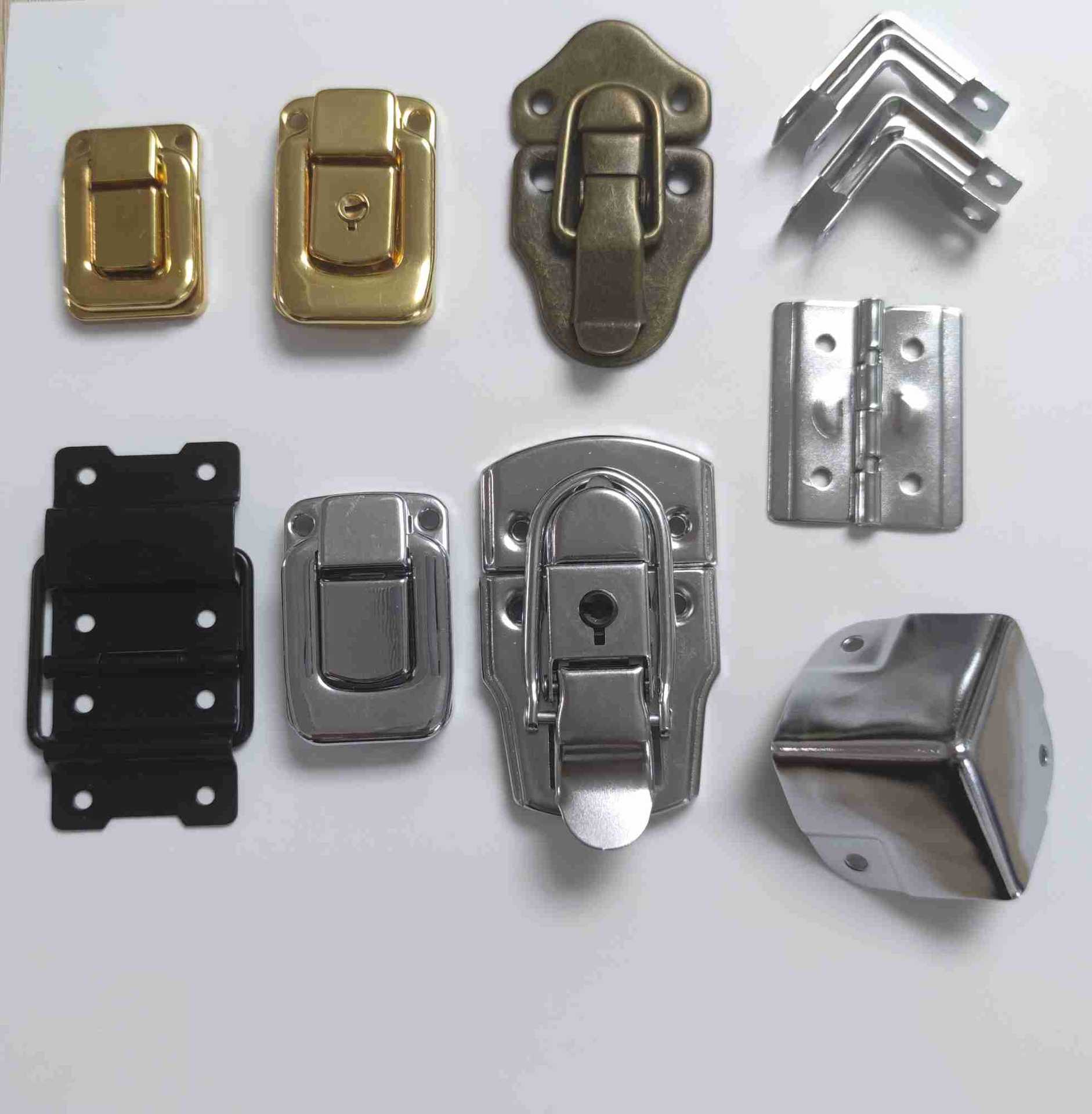 铝箱五金配件 箱包配件 金属锁扣 机箱锁 五金铰链 铬色包角-阿里巴巴
