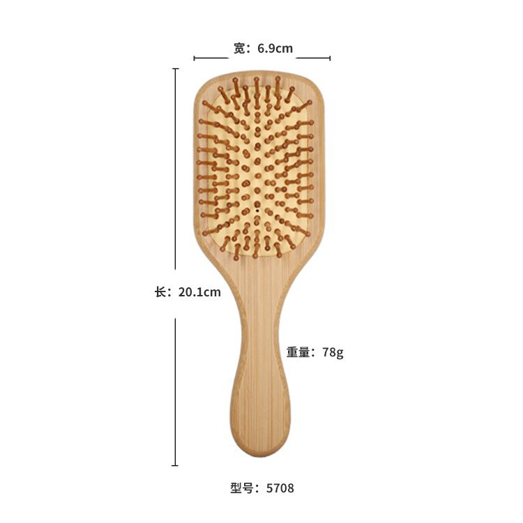 In Stock Wholesale Cost-Effective Popular Bamboo Head Comfortable Massage Cushion Comb Straight Hair Blow-up Style Airbag Comb