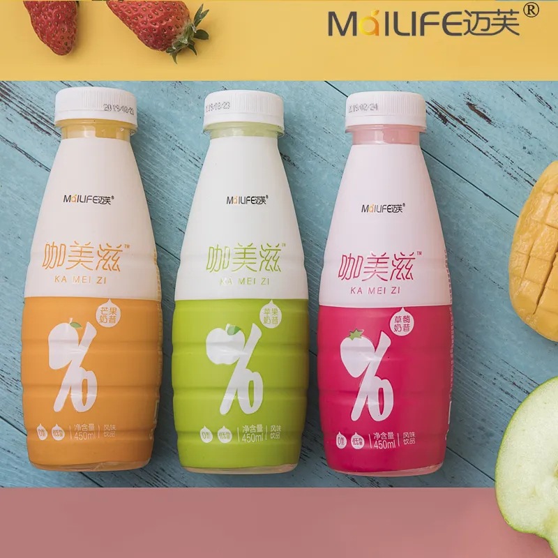 果汁奶昔饮料450ml*15瓶网红饮品芒果汁乳酸菌饮料厂家整箱批发