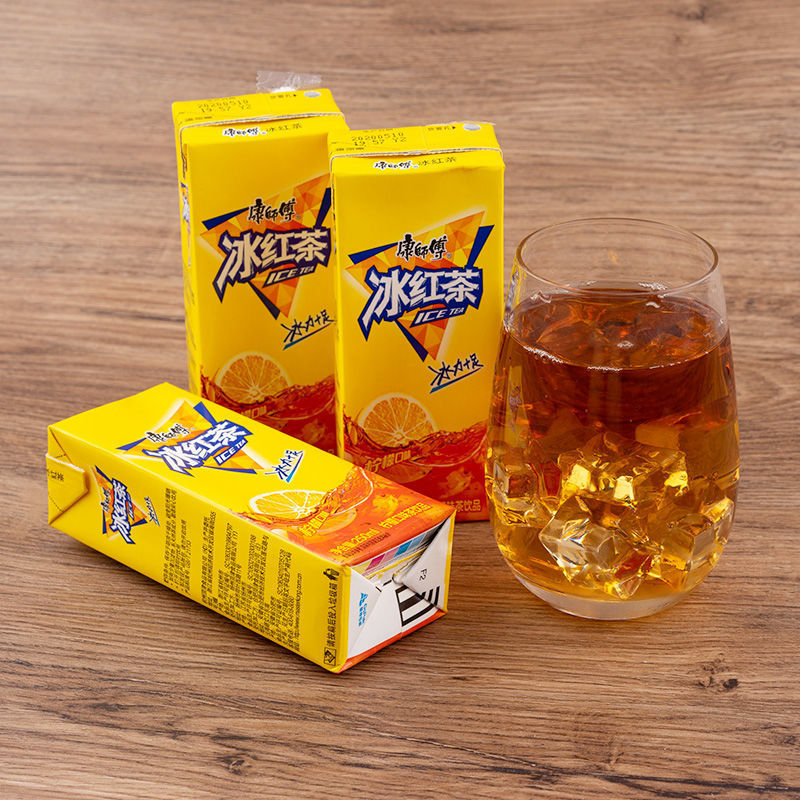 康师傅冰红茶250mlx8盒柠檬味冰糖雪梨冰绿茶橙饮料夏日清凉果汁