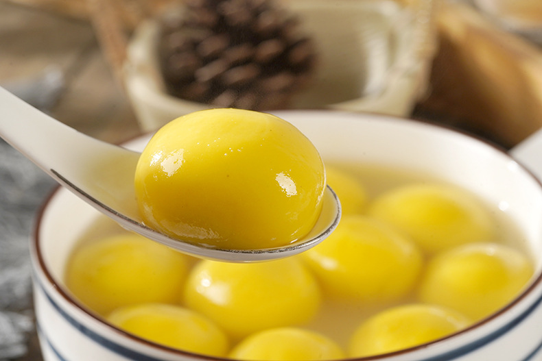 猴哥视频大黄米汤圆元宵400g花生馅水煮汤圆加工定制点心冷冻速食