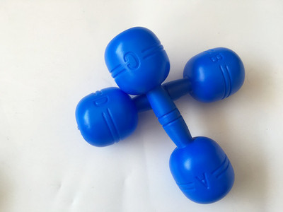 Kindergarten Morning Exercise Equipment Props Children's Large Sound Dumbbell Children's Fitness Gymnastics Dance Bell Plastic Dumbbell