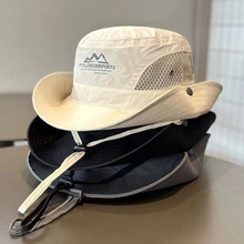 山系露营抽绳渔夫帽子太阳遮阳徒步防晒户外登山钓鱼帽西部牛仔帽