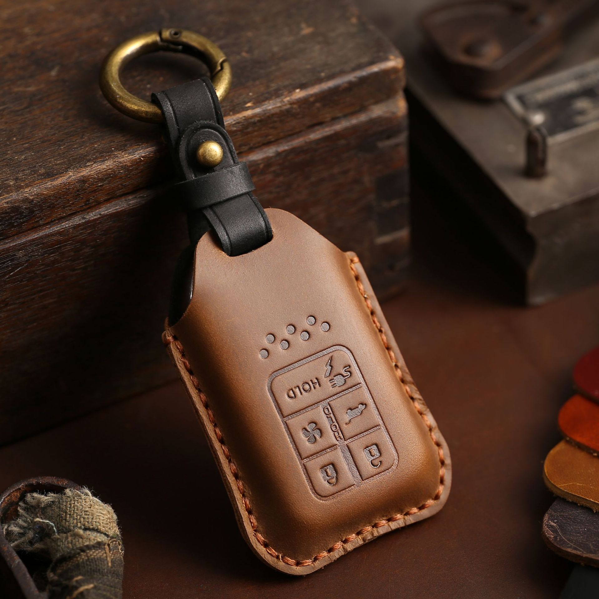 适用于21款本田crv新能源钥匙套锐混动专用21款crv汽车钥匙套真皮