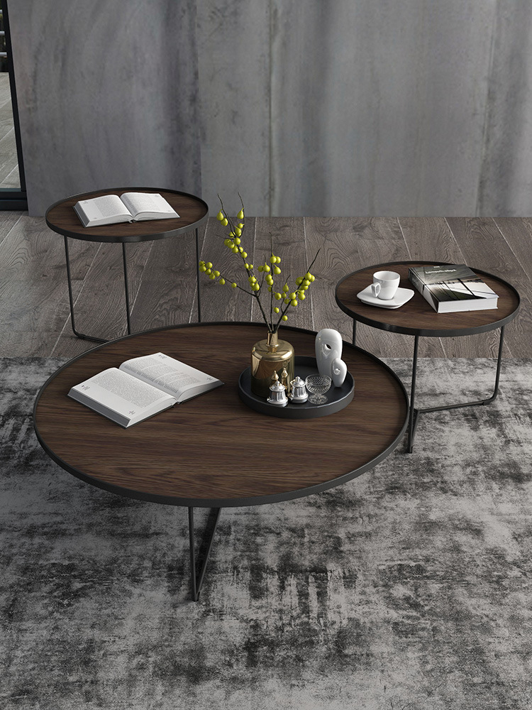 梵达北欧轻奢铁艺茶几组合简约现代大小户型客厅创意ins边几圆几