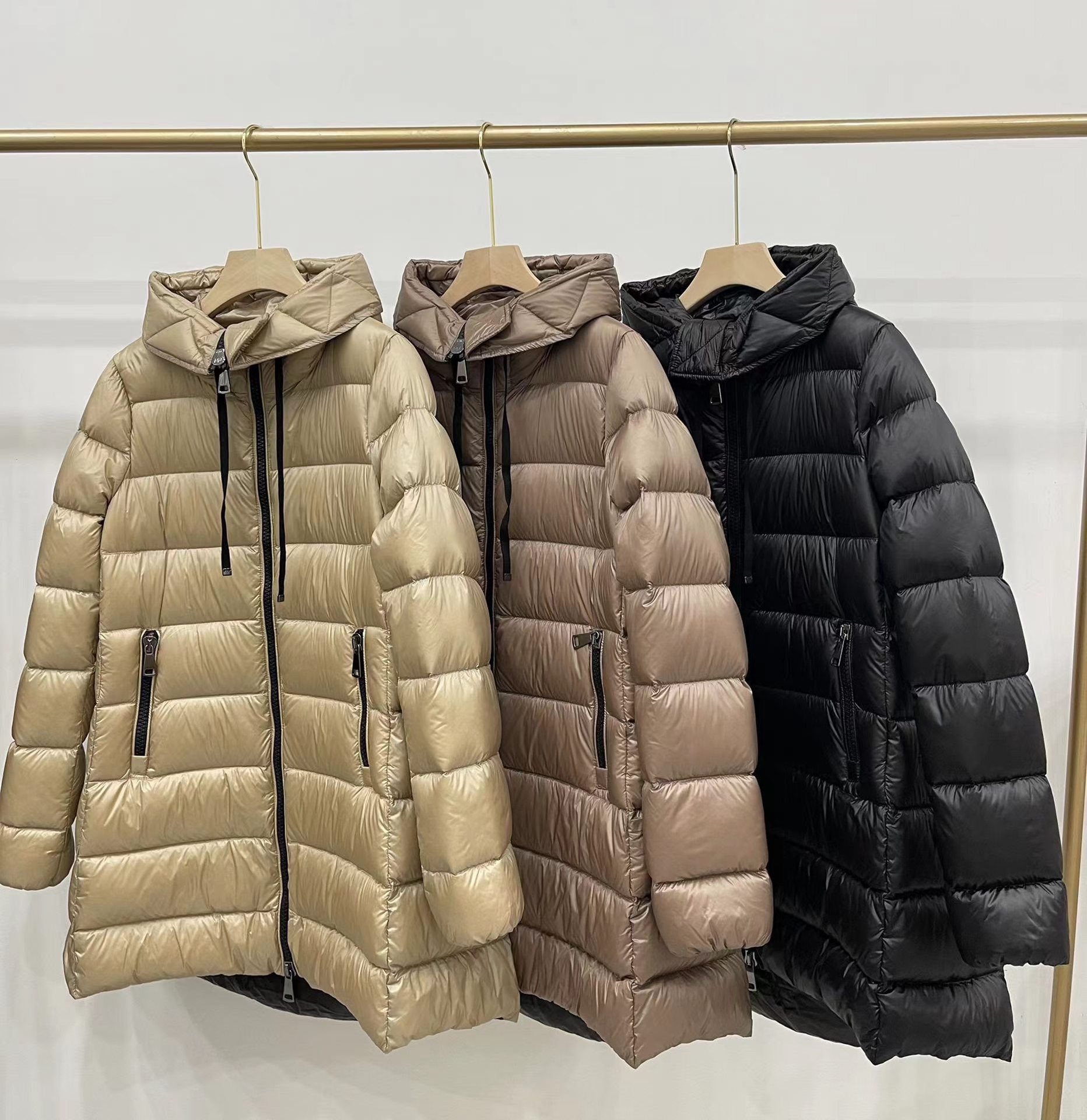 连帽a版中长款羽绒服-阿里巴巴