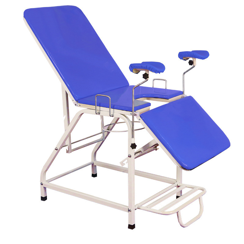 Medical Gynecological Examining Table Thickened Square Tube Obstetrics and Gynecology Flushing Bed Hospital Simple Delivery Chair Surgical Production Chair