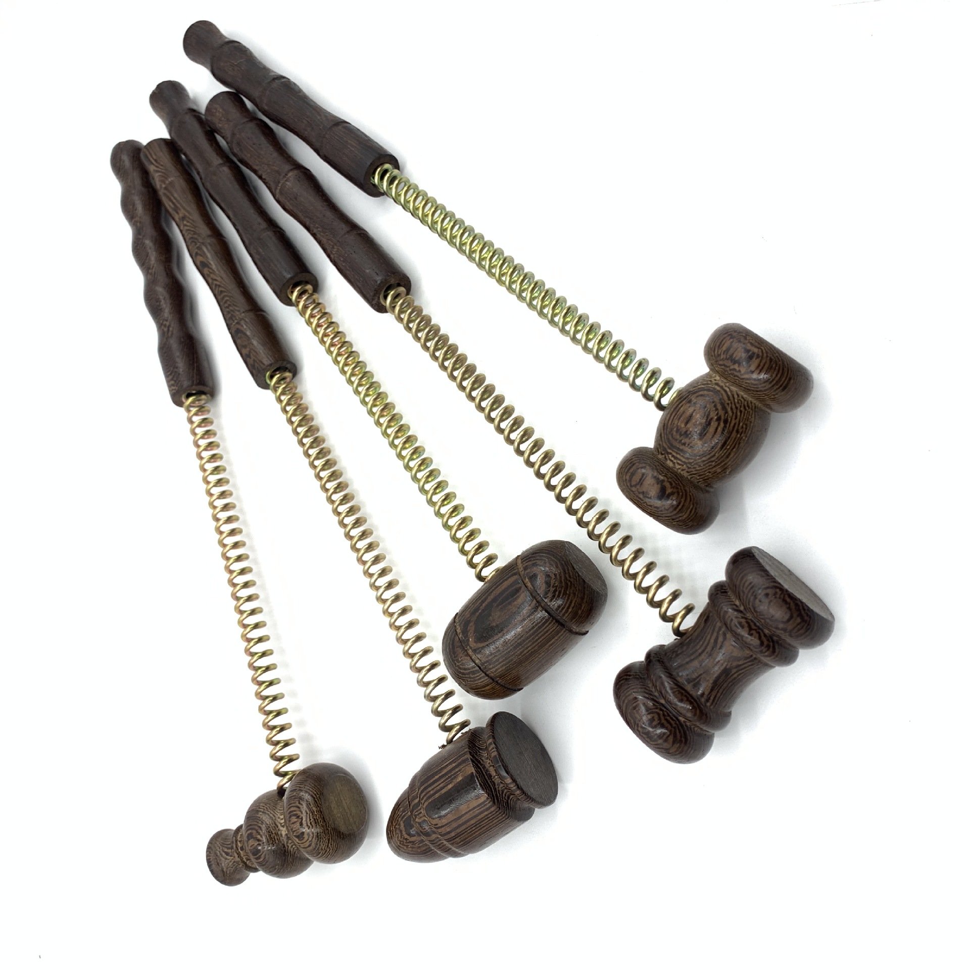 鸡翅木弹簧锤健身按摩锤老人经络锤 木质弹力敲背锤健身锤批发