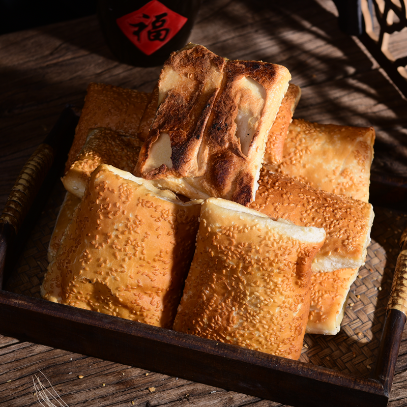 现做现发河北特产石家庄缸炉烧饼纯手工行唐元氏鹿泉吊炉高炉烧饼