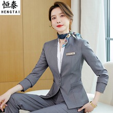 空姐制服职业套装女高端酒店前台接待工作装气质珠宝店工作服金店