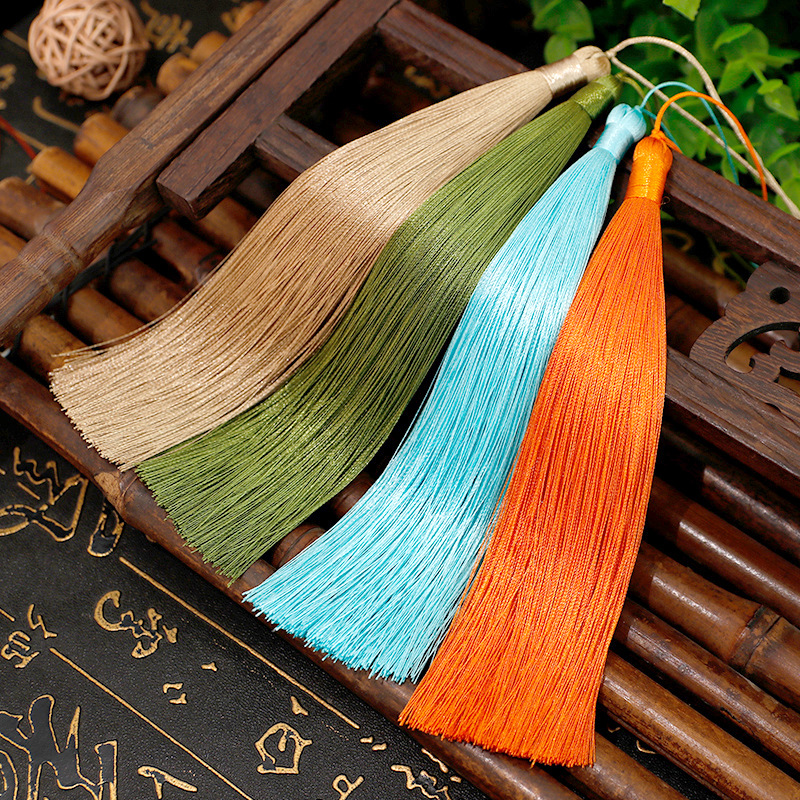 customized 15cm tassel polyester ice silk long tassel tassel hanfu tassel tassel tassel sachet sachet accessories tassel