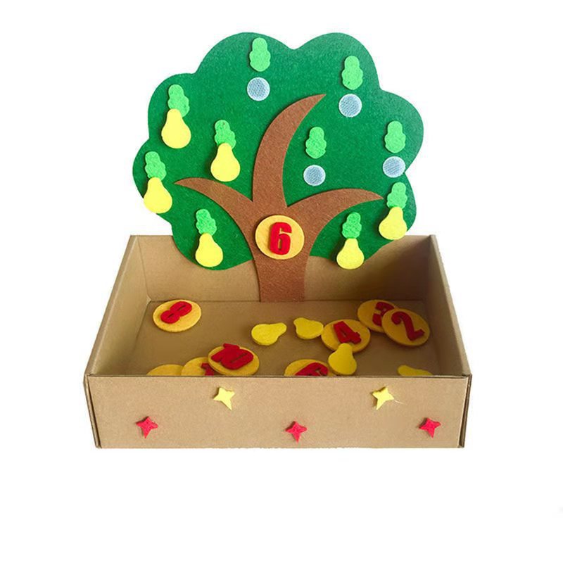 幼儿园数学区域手指套圈算术加减法不织布益智手工材料包玩教具