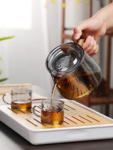 M3NO批发玻璃泡茶壶茶具家用木把耐高温加厚耐热过滤煮茶器茶水分