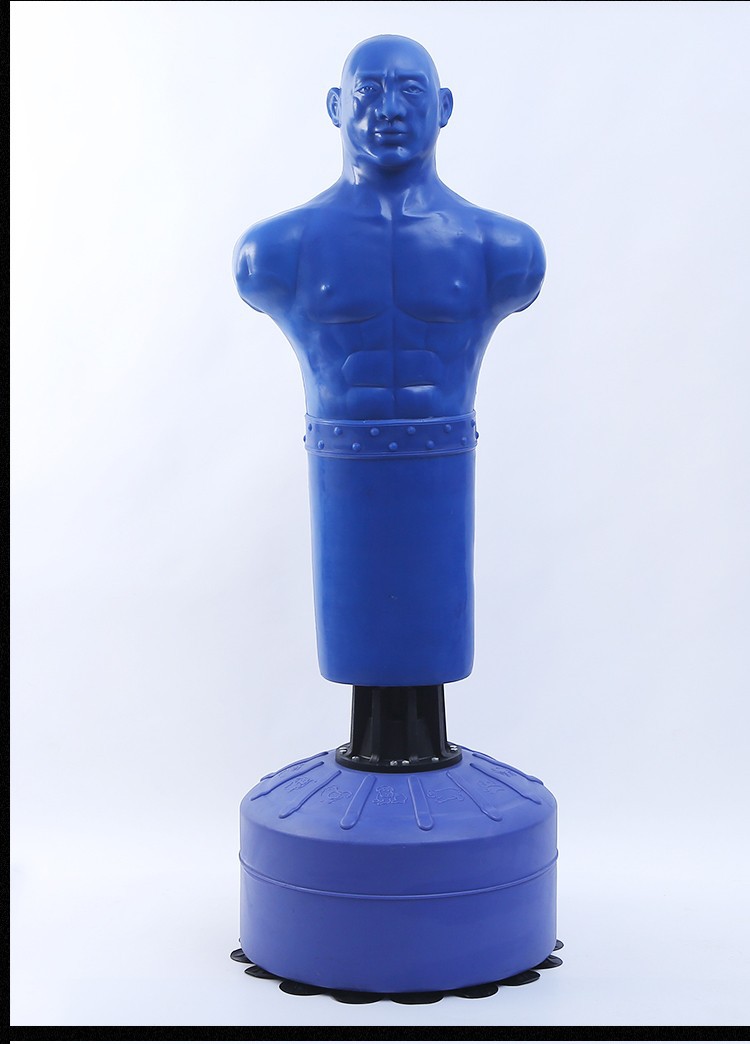 跨境拳击硅胶假人不倒翁沙袋搏击健身真人手感立式沙包宣泄器材