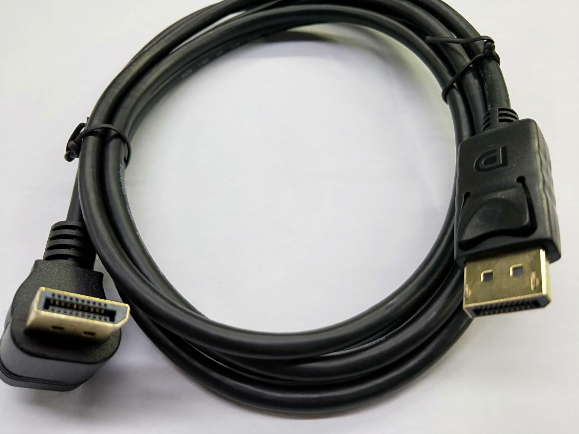 8米dp公对公90°弯头线 4k 60h视频线