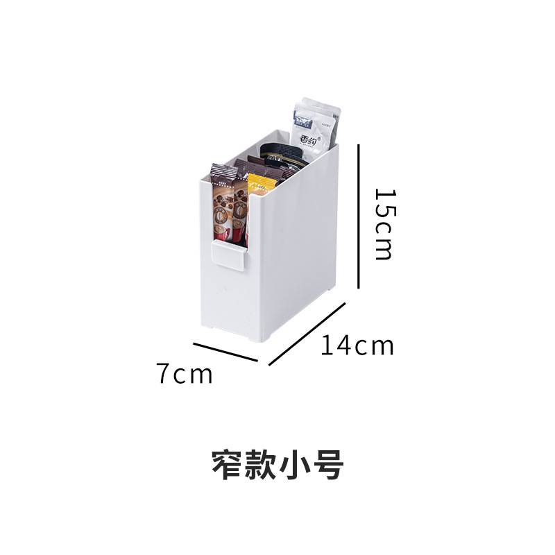 Japanese-Style Kitchen Cabinet Right Angle Storage Box Desktop Cosmetics Mask Finishing Multifunctional Drawer Divider Box Wholesale