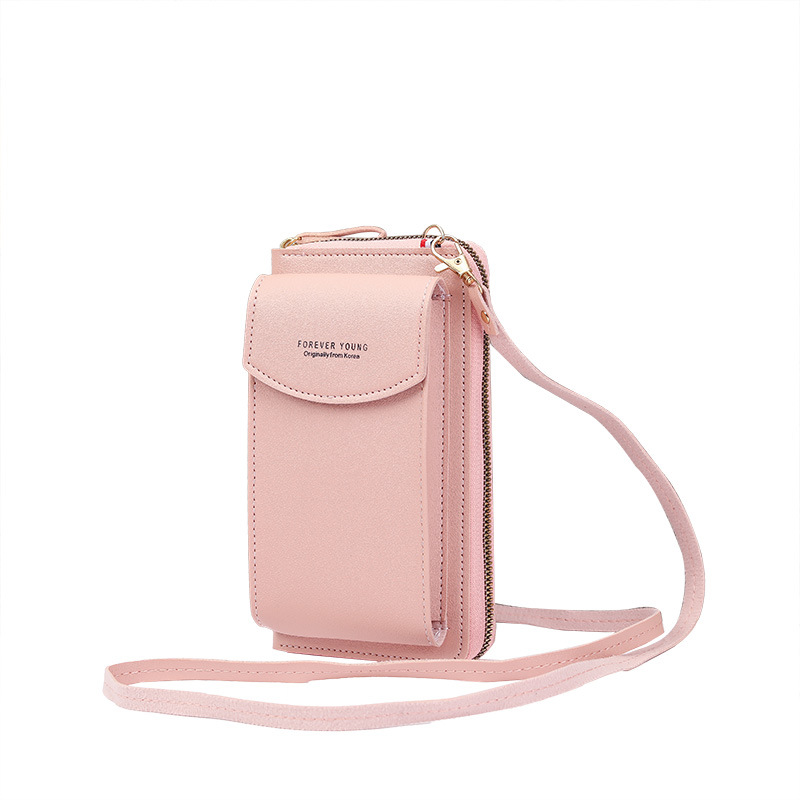 Women's Bag Mobile Phone Bag Small One Shoulder Crossbody Zipper Bag Long Clutch Women's Wallet Foreign Trade in Stock