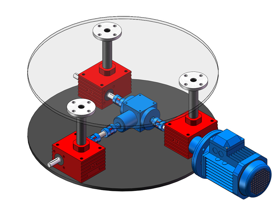 齿轮齿条式同步升降升降平台蜗轮蜗杆减速机电动sp900f同步升降器