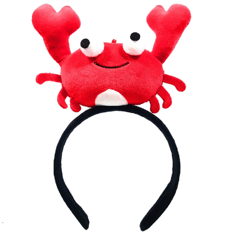 卡通公仔螃蟹龙虾发箍火烈鸟发箍头扣青蛙熊猫发卡霸王龙发箍头扣