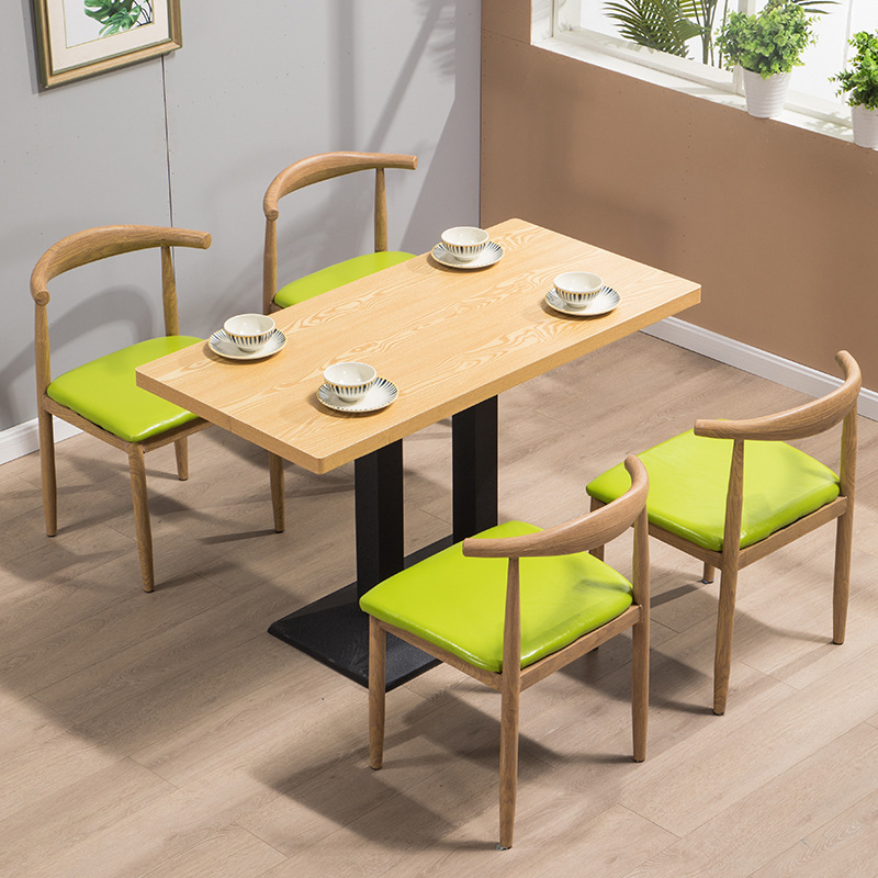 小吃面馆烧烤早餐餐饮快餐桌椅组合奶茶甜品店餐厅桌子商用经济型